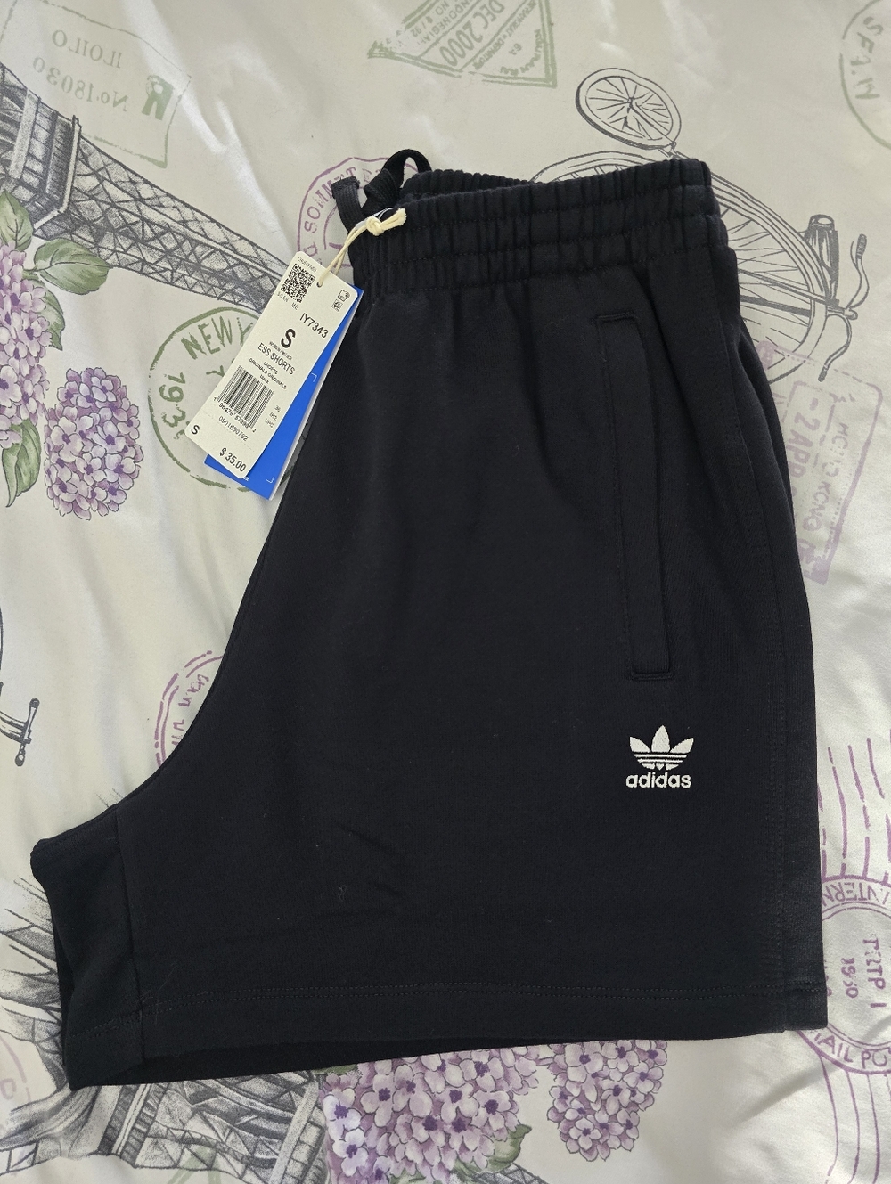 Adidas Women's French Terry Gym Shorts Small - Picture 5 of 6
